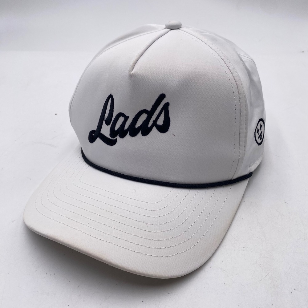 Lads Imperial 5054-A05 Performance Rope Hat White Navy Snapback Golf Cap OSFA